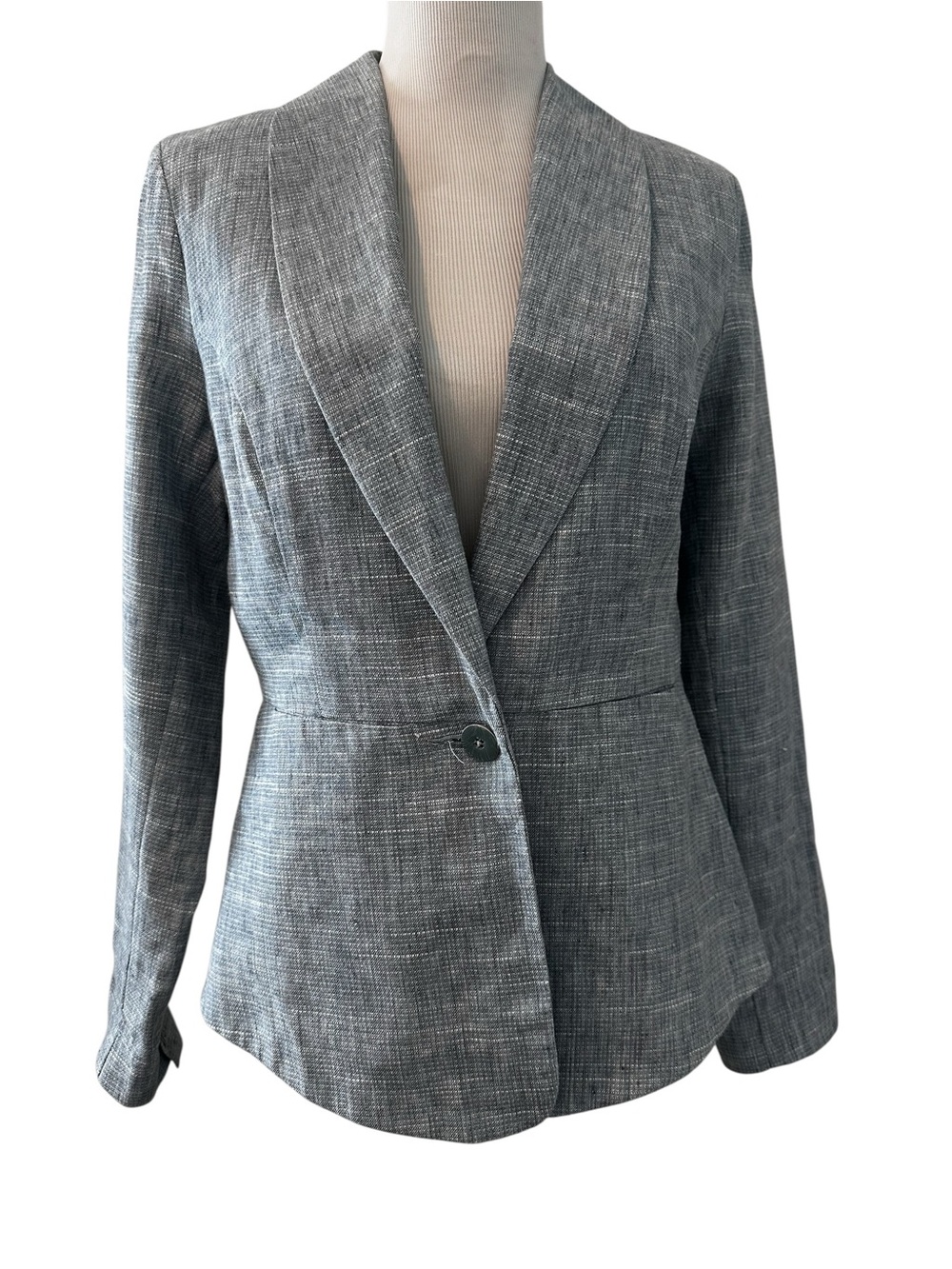 Blue Gray Cabi Beachwalk Textured One-Button Women's Blazer in size 6 - Picture 10 of 15